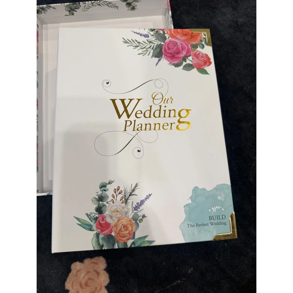 KLL Direct Our Wedding Planner Floral Hardcover Spiral Organizer with Gift Box